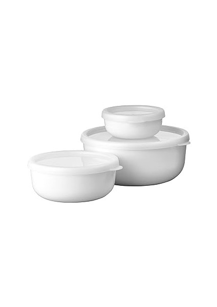 Mepal Lumina Saklama Kutusu, 3 Parçalı Set, Buzdolabı, Derin Dondurucu, Buharlı Pişirme ve Mikrodal