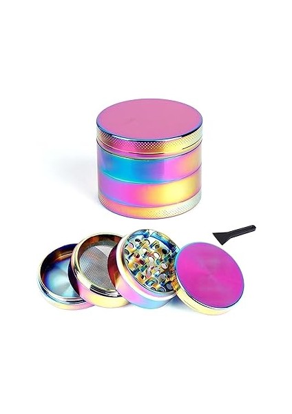Valkyrie 50 mm 4 Katmanlı Mıknatıslı Çinko Alaşım Herbal Grinder Baharat Bitki Ot Öğütücü Ren