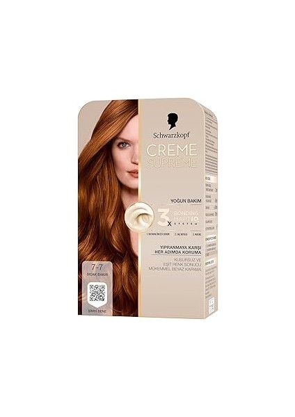 Schwarzkopf Creme Supreme Saç Boyası 7-7 Sıcak Bakır