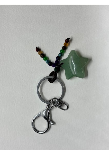 Aventurin Doğaltaş Anahtarlık Charm Yıldız fırsatları