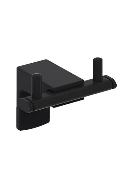 Alper Banyo F1 Paslanmaz Siyah Ikili Bornoz Havluluk, Bornoz Askılığı 5 Yıl Garantili