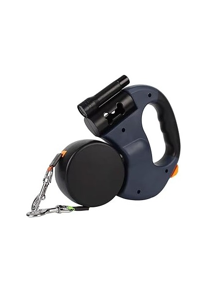 Kanji Lacivert Çiftli Otomatik Köpek Gezdirme Tasması – 3 Metre, 2 Köpek Için, 360° Dönüşlü, Dolaşm