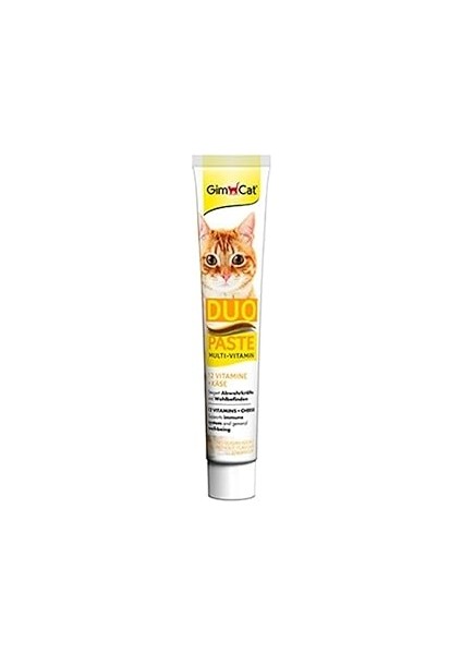 Gimcat Multi-Vitamin Duo Paste Peynirli 12 Vitamin Kedi Macunu, 50 G