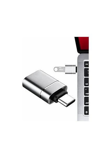 Kyrotech Metal Type C USB 3.1 To USB 3.0 Çevirici Dönüştürücü, Tak Çalıştır, Macbook,
