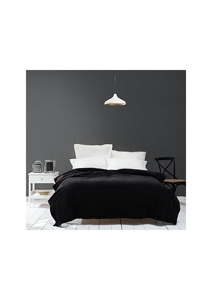 Joena Tek Kişilik Battaniye Siyah (Pp)