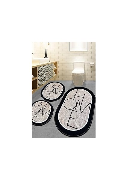 Chilai Mohe 3lü Set Banyo Halısı Djt