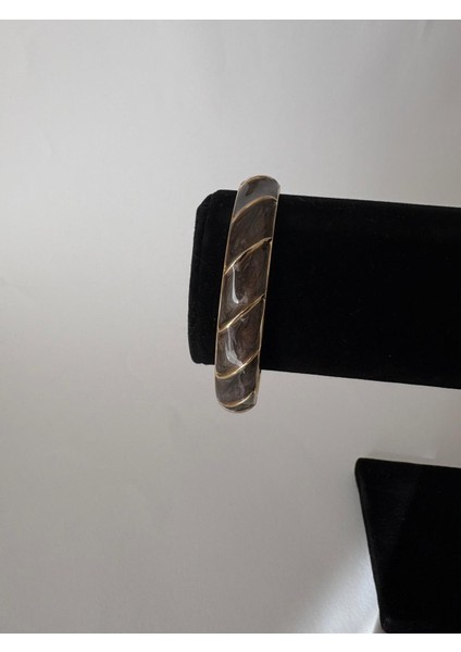 Özel Seri Şerit Desen Kahverengi Mineli Gold Kelepçe indirimleri