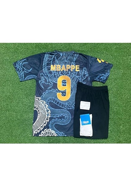 2024/25 Sezonu Kylian Mbappe Dragon Desenli Konsept Çocuk Forması 4'lü Set modelleri