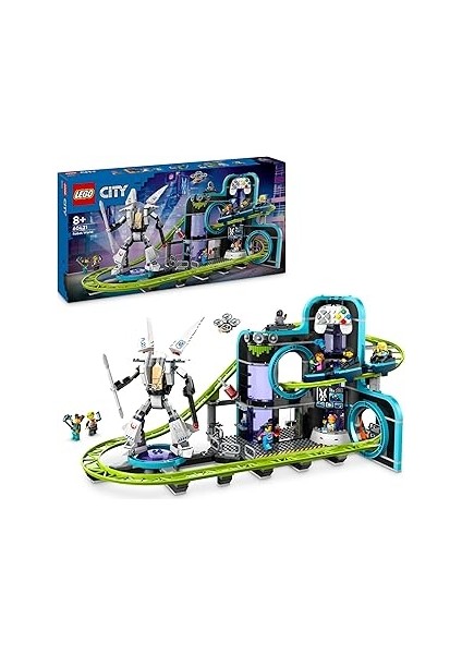 City Robot Dünyası Hız Treni Parkı 60421-8 Yaş ve Üzeri Çocuklar Için Yaratıcı Oyuncak Yapım S