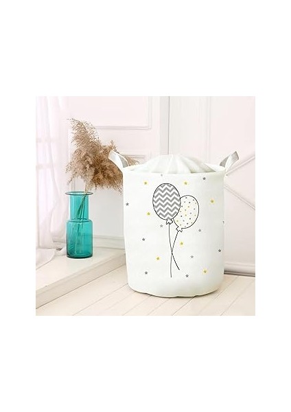 Çok Amaçlı Oyuncak Saklama Kutusu Kirli Çamaşır Piknik Sepeti Katlanır Düzenleyici Keçe 01394