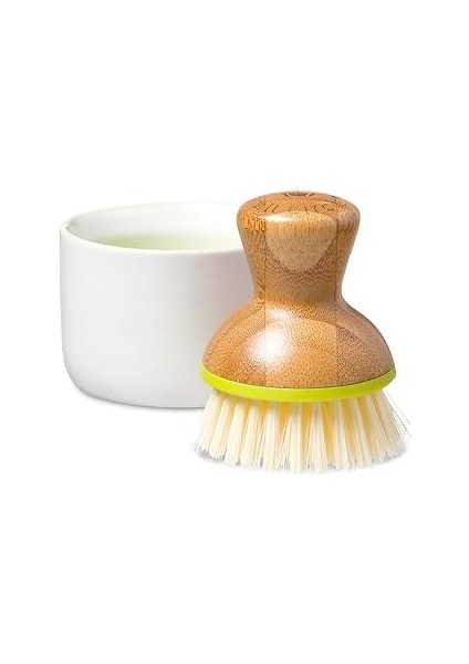 Full Circle Bubble Kadar Seramik Sıvı Sabun & Süngeri Sünger Set, Beyaz, Beyaz, Spender & Dish Pins