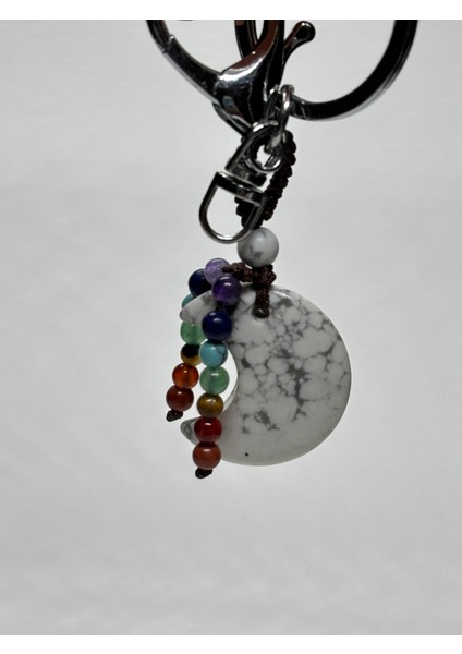 Havlit Doğaltaş Anahtarlık Charm Hilal