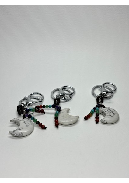 Havlit Doğaltaş Anahtarlık Charm Hilal indirimleri