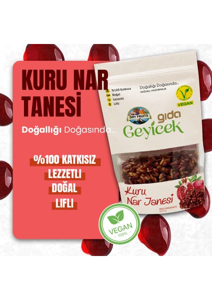 Kurutulmuş Nar Tanesi 100 gr fiyatları
