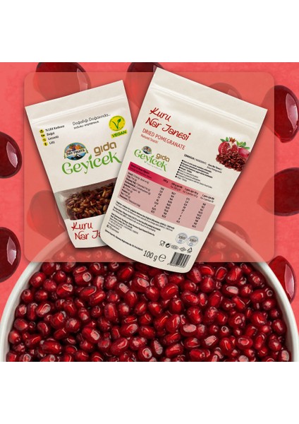 Kurutulmuş Nar Tanesi 100 gr modelleri