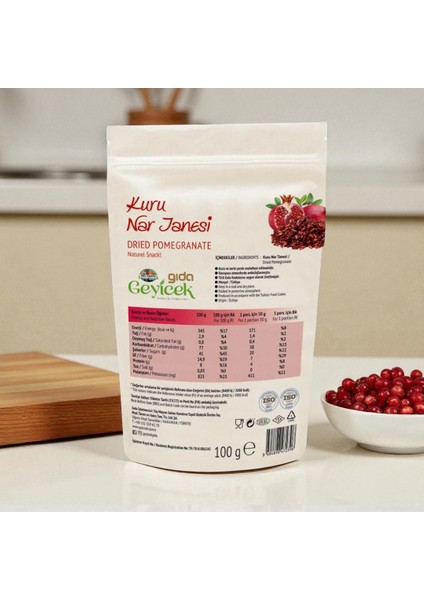 Kurutulmuş Nar Tanesi 100 gr fırsatları