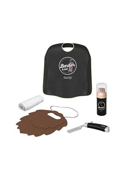 Smoby, 320163, Berber ve Kesim Oyun Seti, Takma Sakal, Aksesuarlı
