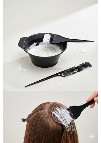 Saç Boyama Seti (Boya Tası & Fırça & Tarak)