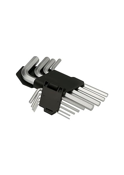 Rain 9 Parça Altıgen Alyen Anahtar Seti – Farklı Boyutlarda Hex Takım | Bisiklet, Mobilya, Makine M