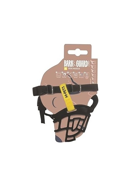 M-Pets Bark Guard Ağizlik (Xs) Black/yellow