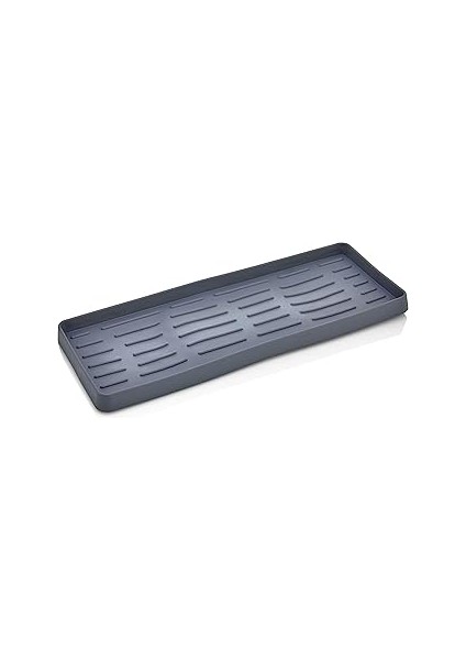 Ata Silikon Sabunluk Organizer, Sabunluk Altlığı, Sıvı Sabun Standı Antrasit 26X10 cm