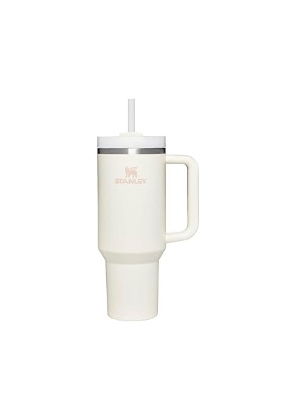 Stanley Quencher Pipetli Termos Bardak, Krem, 0.89 Litre