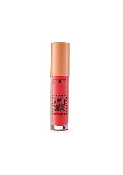 Callista Vivid Shine Lipgloss Nemlendiricili Dudak Parlatıcısı 102 Candied Peach, Turuncu