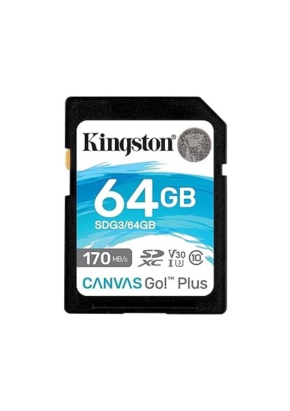 Canvas Go! 64GB Sdxc Hafıza Kartı SDG3/64GB 170MBS - 70MB/S Kadar Okuma - Yazma, Uhs-