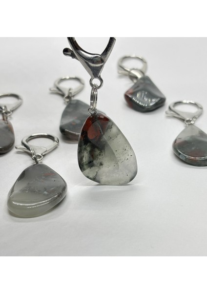 Kan Taşı Doğaltaş Anahtarlık Charm Damla modelleri