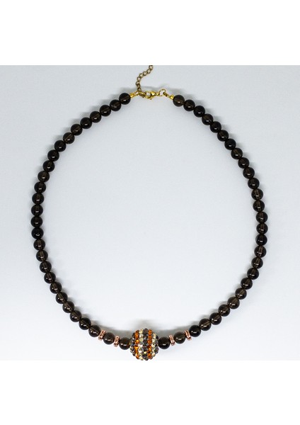 Neri – Dumanlı Kuvars & Elektro Lav Taşı Kolye modelleri