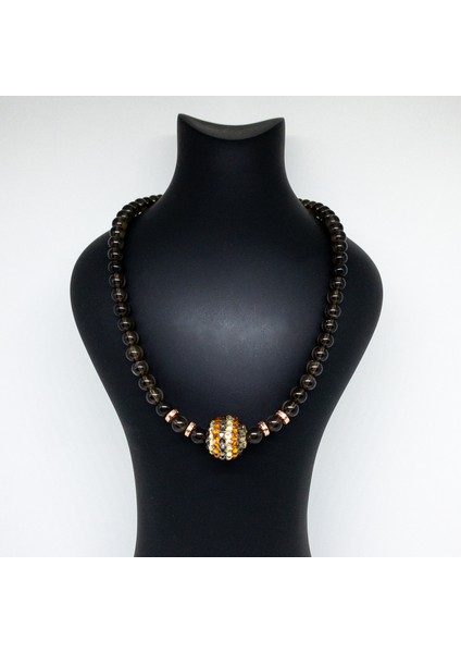 Neri – Dumanlı Kuvars & Elektro Lav Taşı Kolye fırsatları