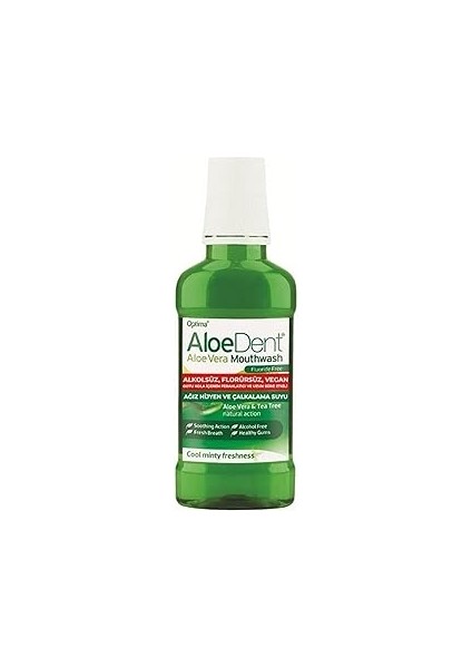 Aloe Dent Alkolsüz ve Florürsüz Ağız Kokusu Önleyici Doğal Ağız Bakım Suyu - 250 ml