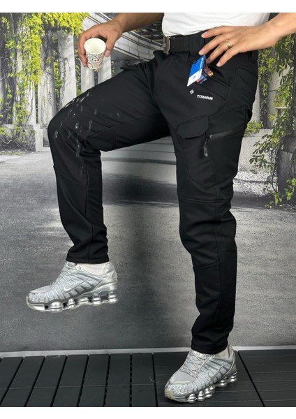 Taktikal Outdoor Kargocep Içipolarlı 7cepli Softjel Sıvı ve Rüzgar Geçirmez Kışlıkcargoceppantolon