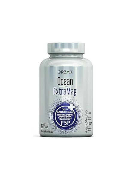 Orzax Ocean Extramag Üçlü Magnezyum Kombinasyonu 120 Tablet