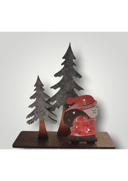 Çok Renkli Ahşap Dekoratif Yılbaşı Süsü, Şık ve Renkli Süsleme Için Mükemmel!