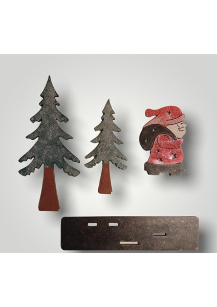 Çok Renkli Ahşap Dekoratif Yılbaşı Süsü, Şık ve Renkli Süsleme Için Mükemmel! fiyatları