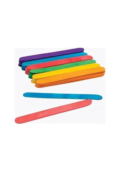 Benim Marifetlerim - Ince Renkli Dil Çubuğu 50 Adet