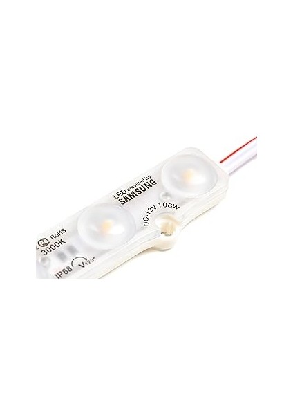 50 Adet Günışığı 3000K Modül LED Mercekli 12V 1.08 Watt, Beyaz ve Günışığı Renk Seçeneği, T