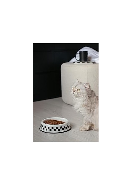 Emaye Kedi Köpek Mama ve Su Kabı Dama