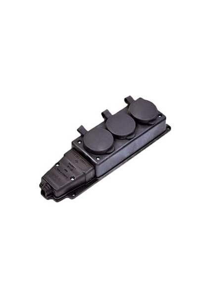 Firstmaster First Monofaze Kapaklı Priz Kauçuk 3 Lü Priz