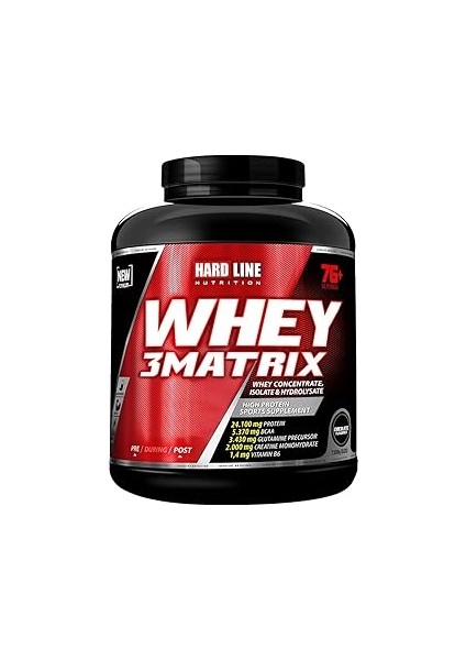 Hardline Nutrition Whey 3matrix Protein Tozu Çikolata Aromalı, 2300 gr