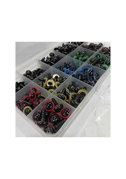 Amigurumi Kilitli Göz Seti Renkli (150 Çift) - Kutu Hediyeli