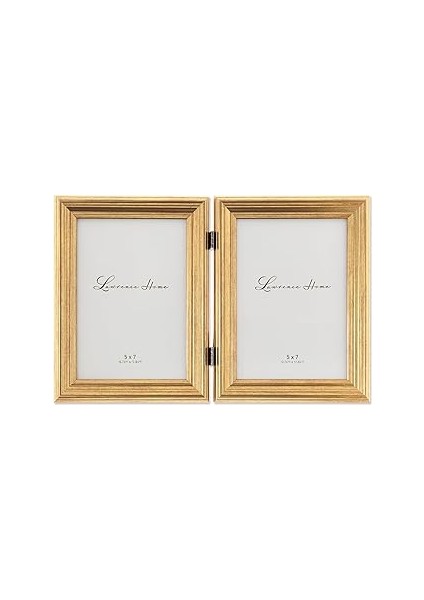 Lawrence Frames 5x7 Menteşeli Çift Sutter Parlatılmış Altın Resim Çerçevesi