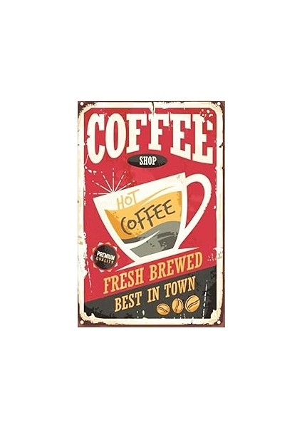 Dekolia Kuşe Kağıt Duvar Posteri Coffe Shop DRTR0042