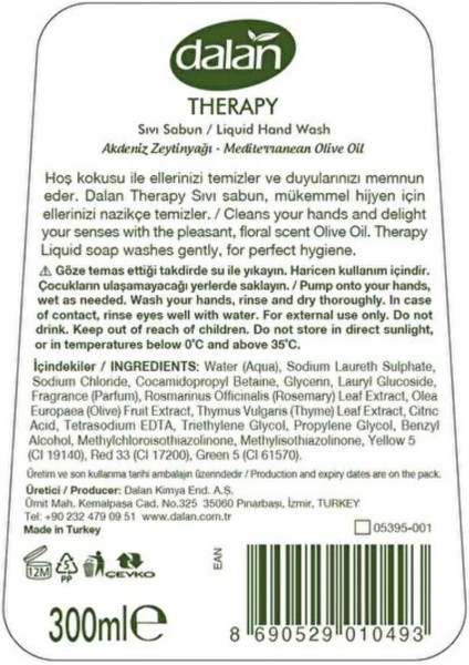 Akdeniz Zeytinyağlı Sıvı Sabun 300 ml fiyatları