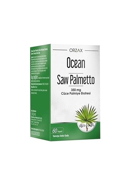 Orzax Ocean Saw Palmetto 350 Mg 60 Kapsül