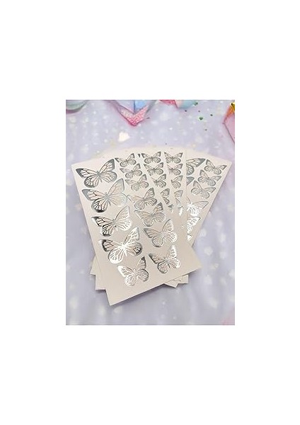 Artikel Gümüş Yaldızlı Parti Süsü, Dekorasyon ve Balon Süsleme 48 ADET,PM-995