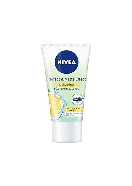 Yüz Temizleme Jeli Perfect&matte 50ML, C Vitamini, Limon Özü, Matlaştırıcı Etki, Parlama Kont