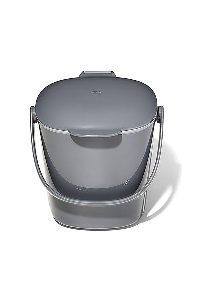 Oxo - Good Grips Kompost Kovası, Gri - Mutfak Için Koku Geçirmez Çöp Kutusu - 2,8 L