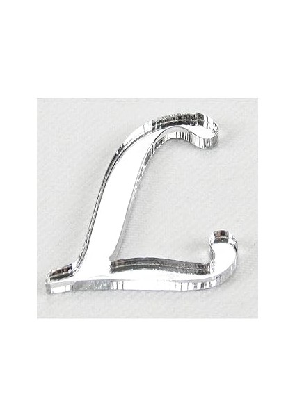 Parti̇ Vi̇tri̇ni̇ Pleksi Ayna L Harfi Gümüş Renk 3 cm